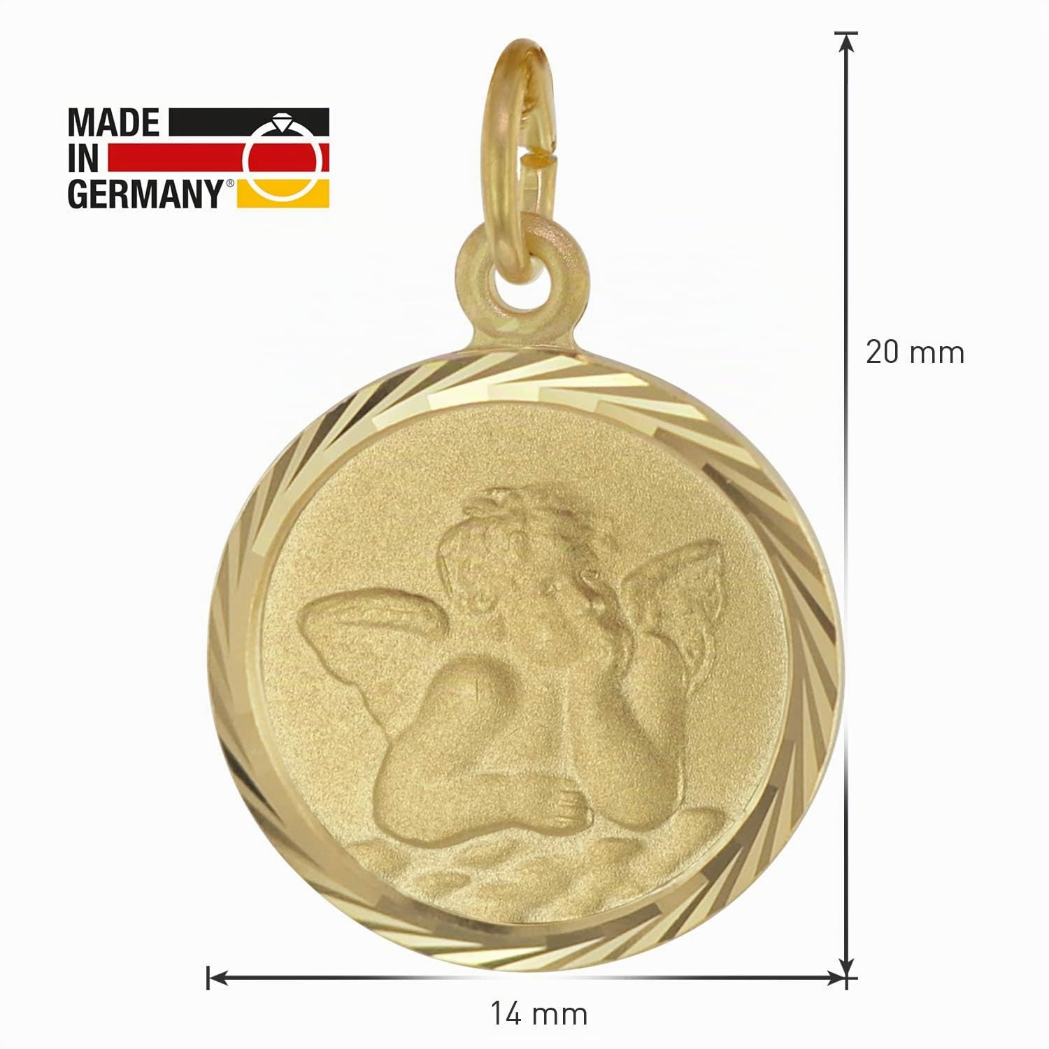 trendor Halsketten Schutzengel Kette 40 cm Gold auf Silber