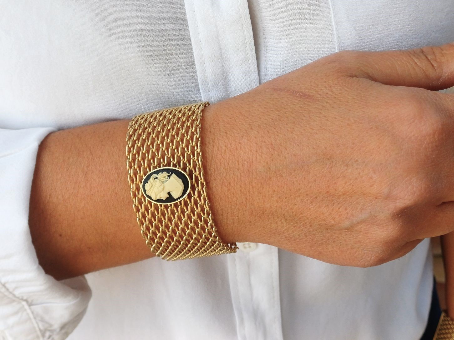 Alevá Bijoux Bracciali Milano Armband Cameo Gold