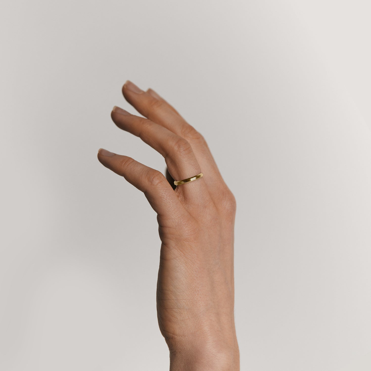 Stilnest Lines Fair Band Ring 585 Fairtrade-Gold