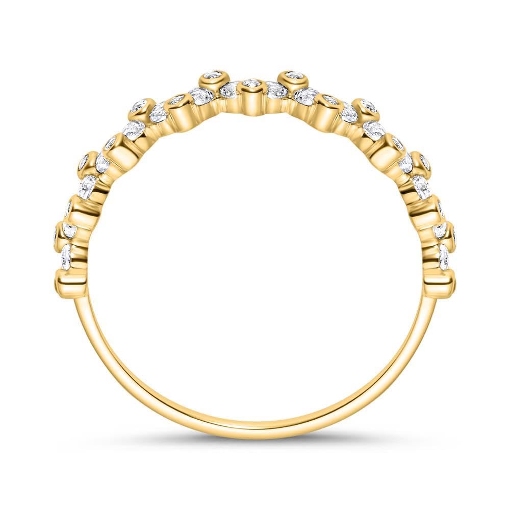 JEWLIX DR0525-G Damenring 585er Gelbgold Zick-Zack