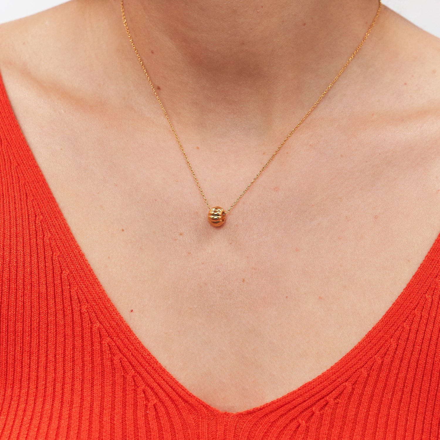 Stilnest Eden Citrus Bead Anhänger Gold 14k Massivgold