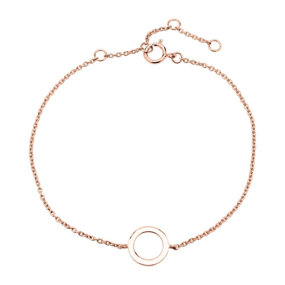 JEWLIX ID Kreis Armband 925er Silber rosévergoldet