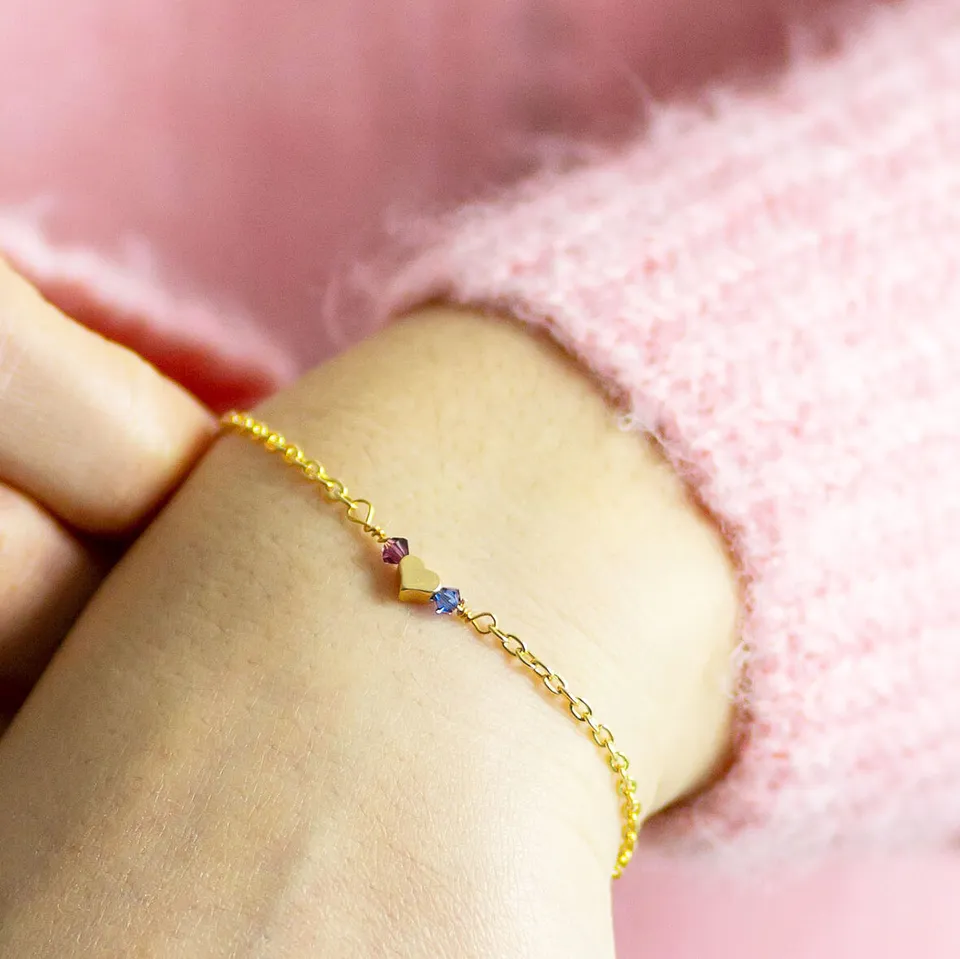 Joy by Corrine Smith Friends Armband Gold Herz Geburtsstein