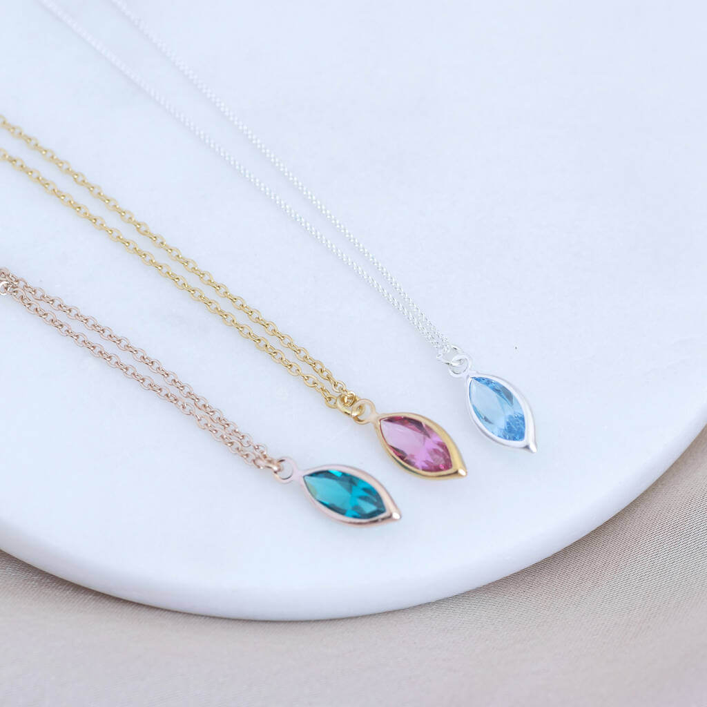 Joy by Corrine Smith Marquise Swarovski Halskette Gold