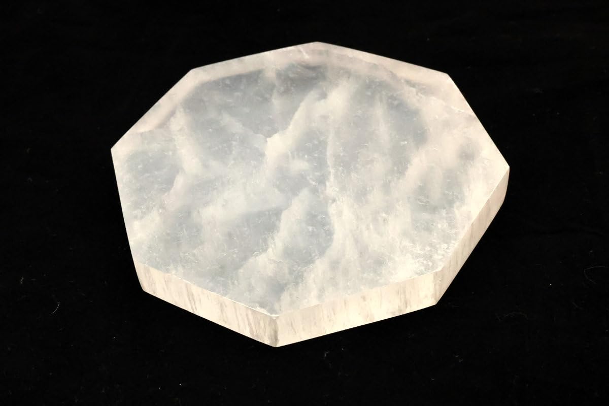 NKlaus Selenit Oktagon Platte 11x10cm 245g weiß