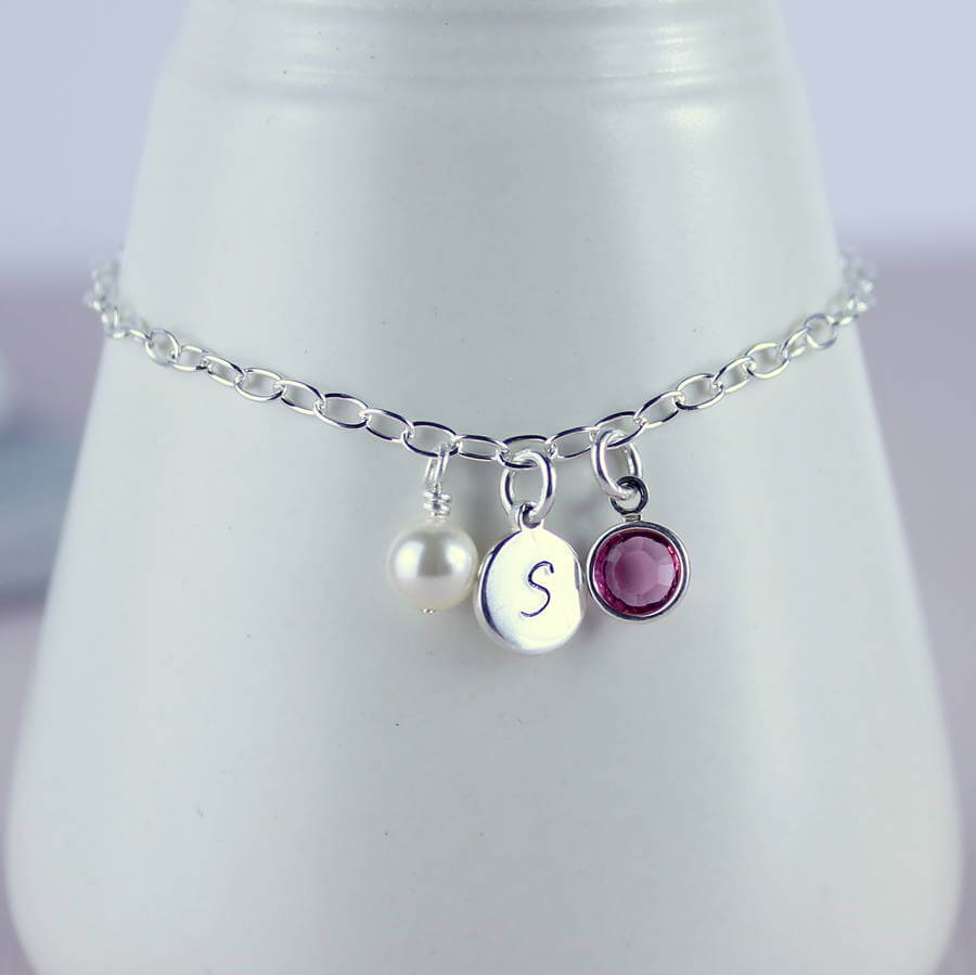 Joy by Corrine Smith Birthstone Armband Silber personalisiert