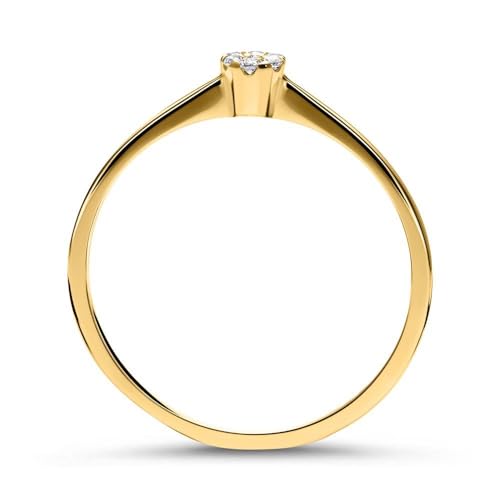 JEWLIX Ring 9 Karat Gold Zirkonia Größe 58