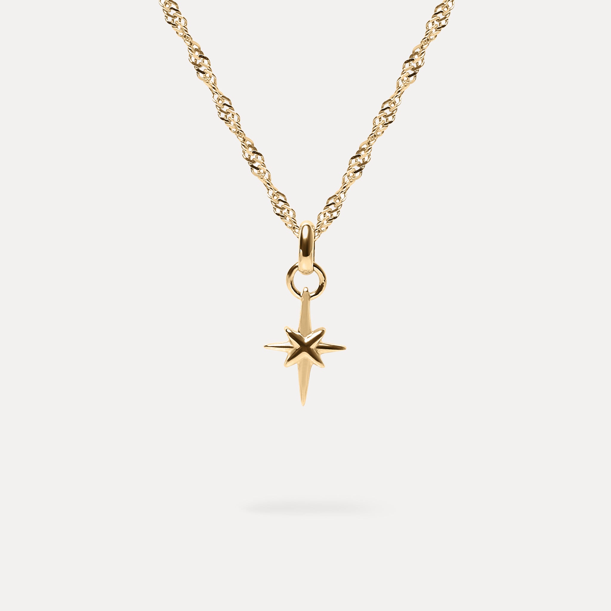 Stilnest Star Light Kette 585 Gold 45cm Massivgold