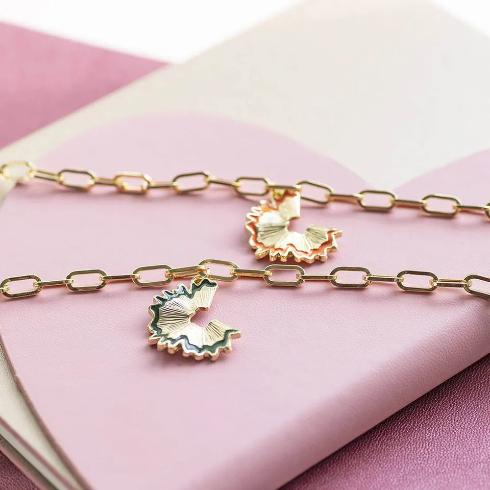 Joy by Corrine Smith Pencil Shaving Charm Armband Gold