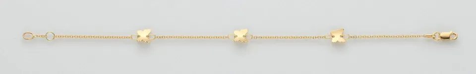 Eugen Rühle Armband 3 Schmetterlinge 585 Gold Gelbgold