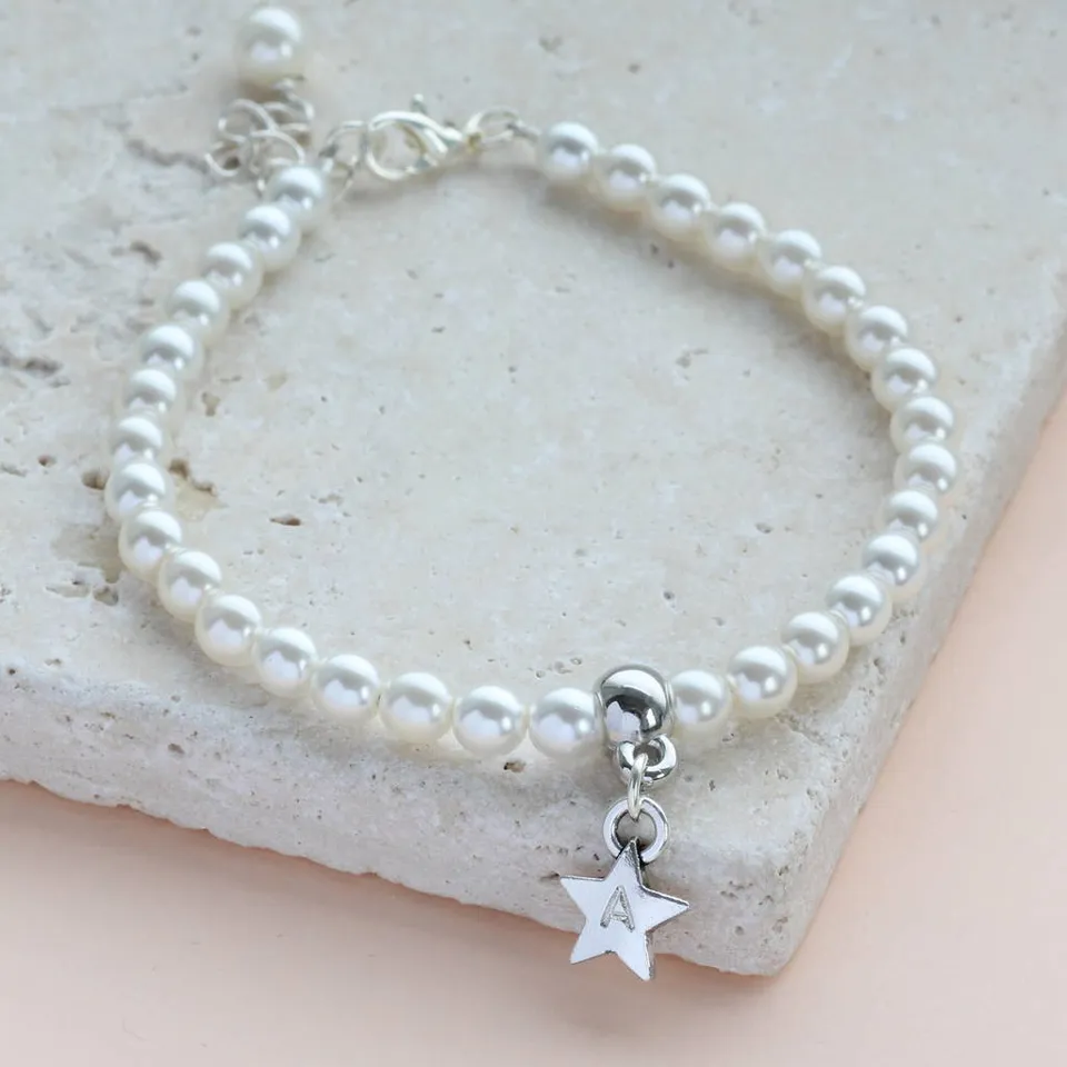 Joy by Corrine Smith Star Pearl Armband Silber Perle Stern