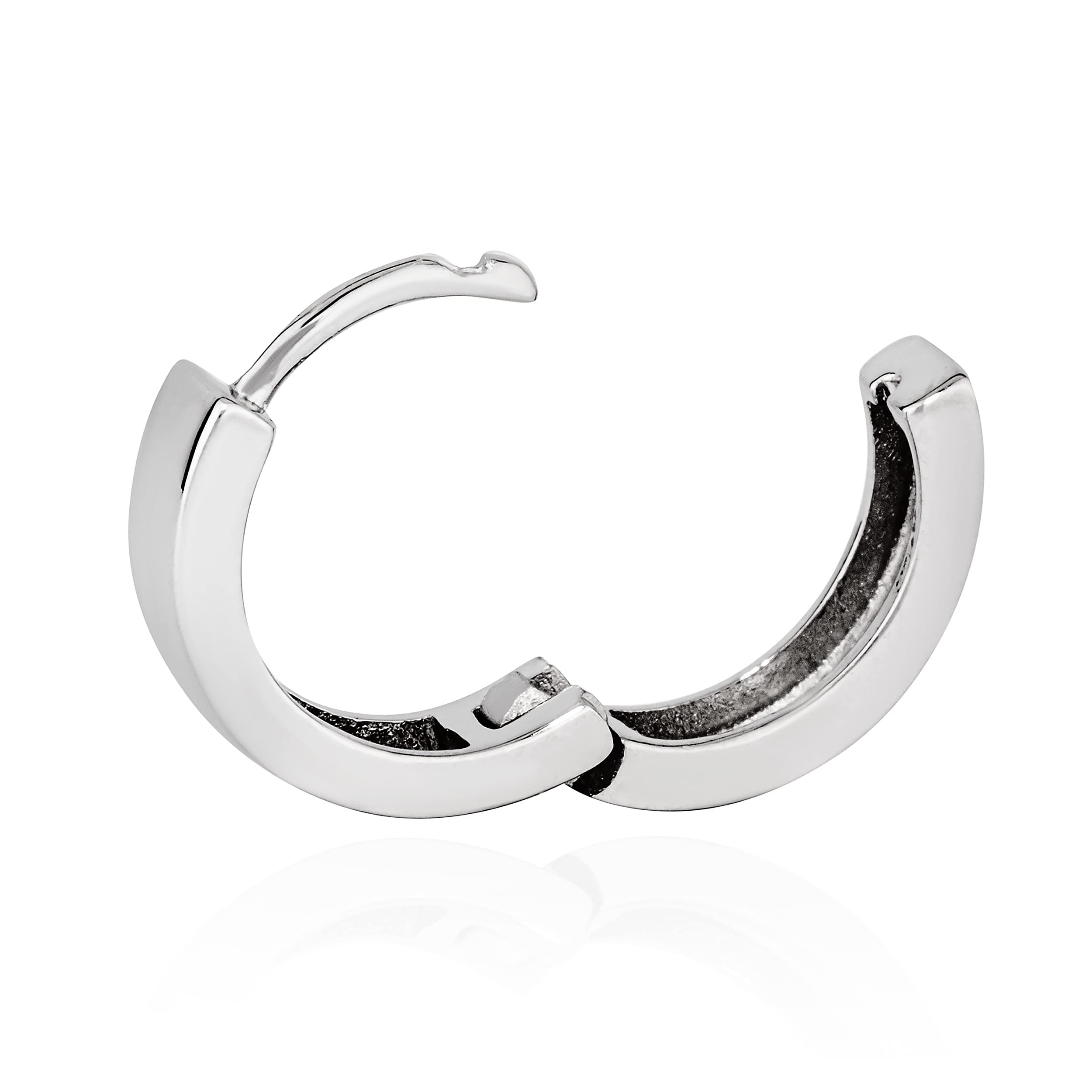 NKlaus Klappcreole Silber 925 rhodiniert 16mm Herren Einzel