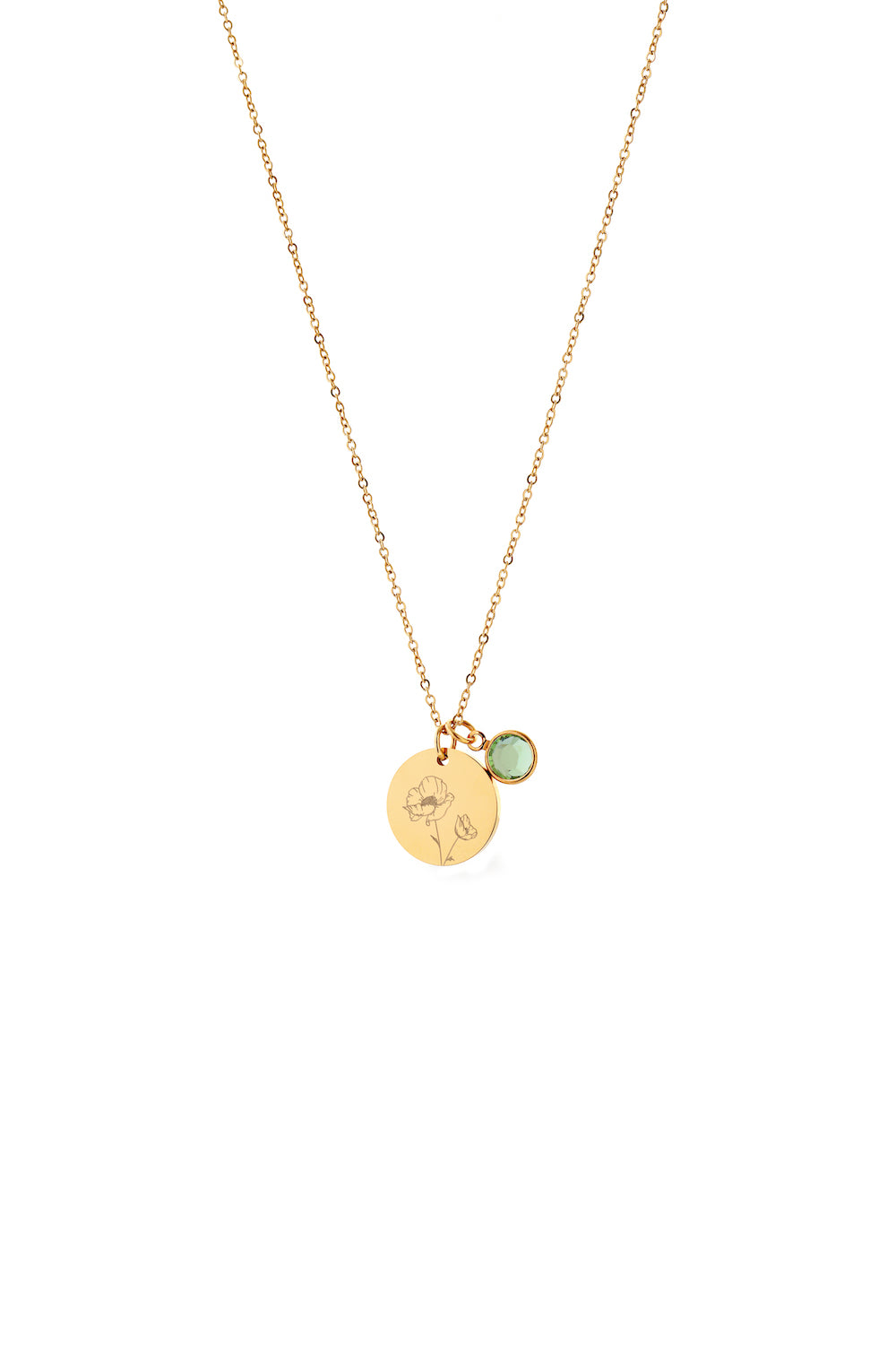 Joy by Corrine Smith August Halskette Gold Mohn Peridot