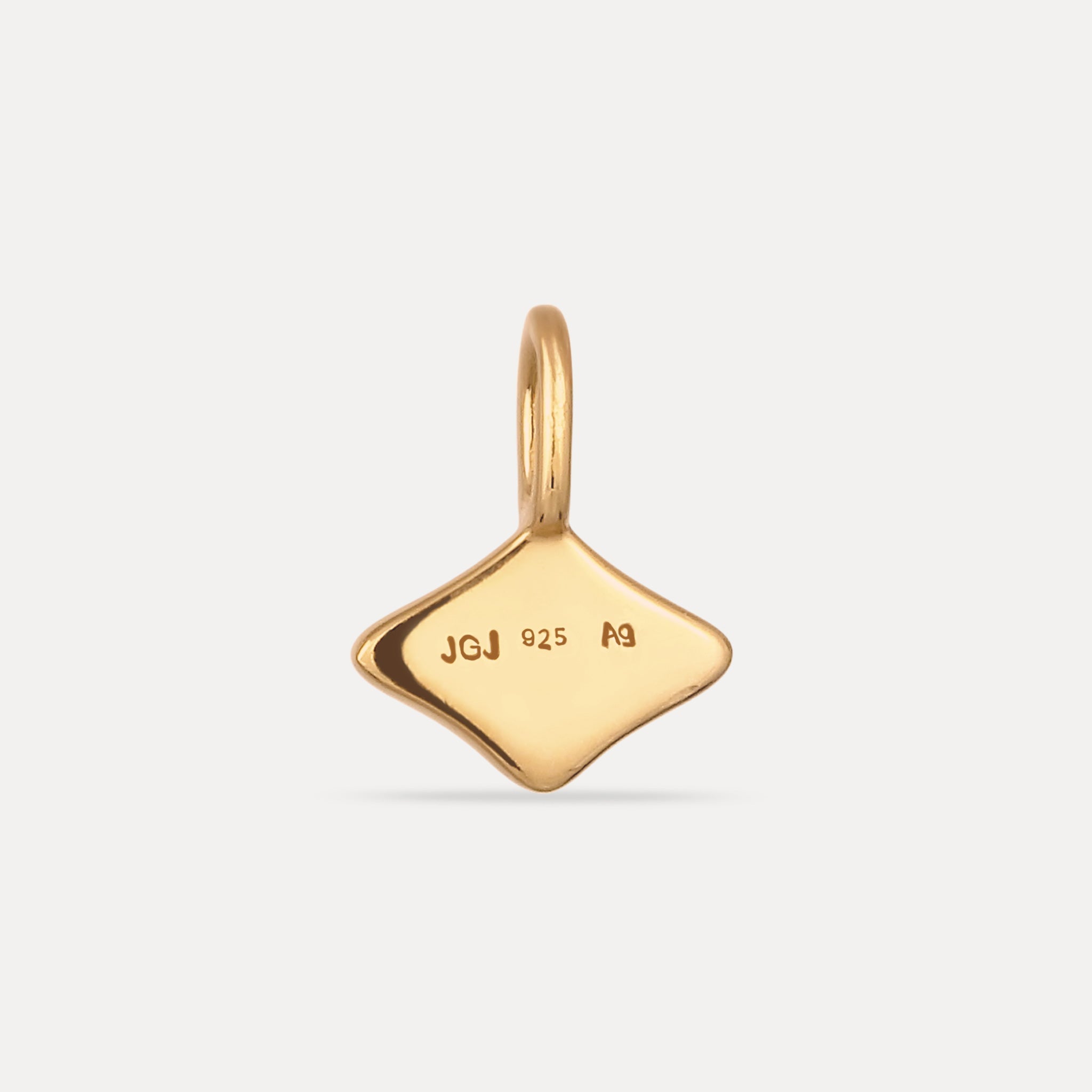 Stilnest Supernova Pavé Anhänger Weißer Saphir Gold