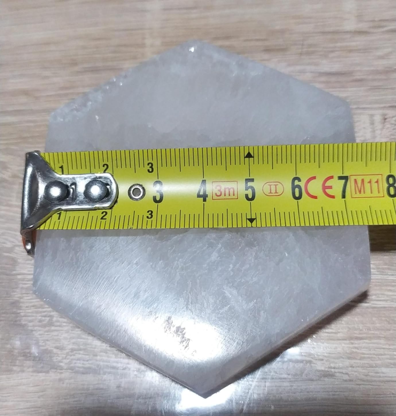 NKlaus Healing Crystals Selenit Platte 8x7 cm Sechseck Ladeplatte