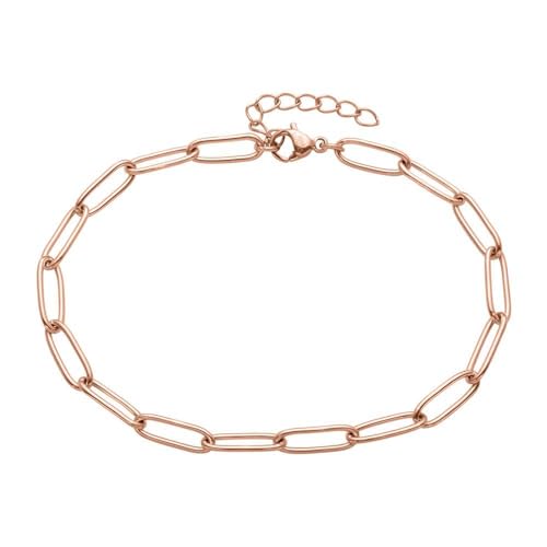 JEWLIX ID-Armbänder Gliederarmband Edelstahl Gold