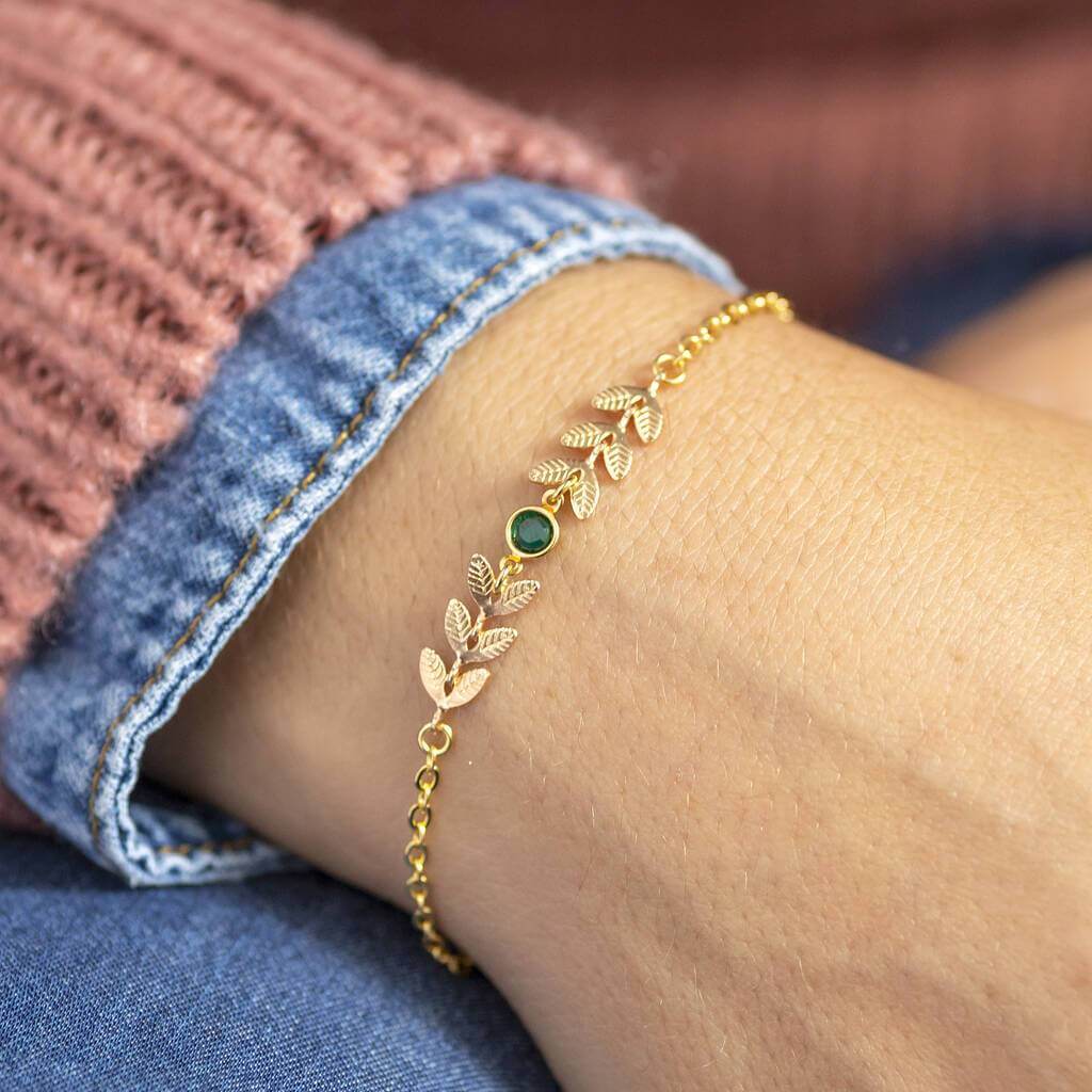 Joy by Corrine Smith Vine Geburtsstein Armband Gold