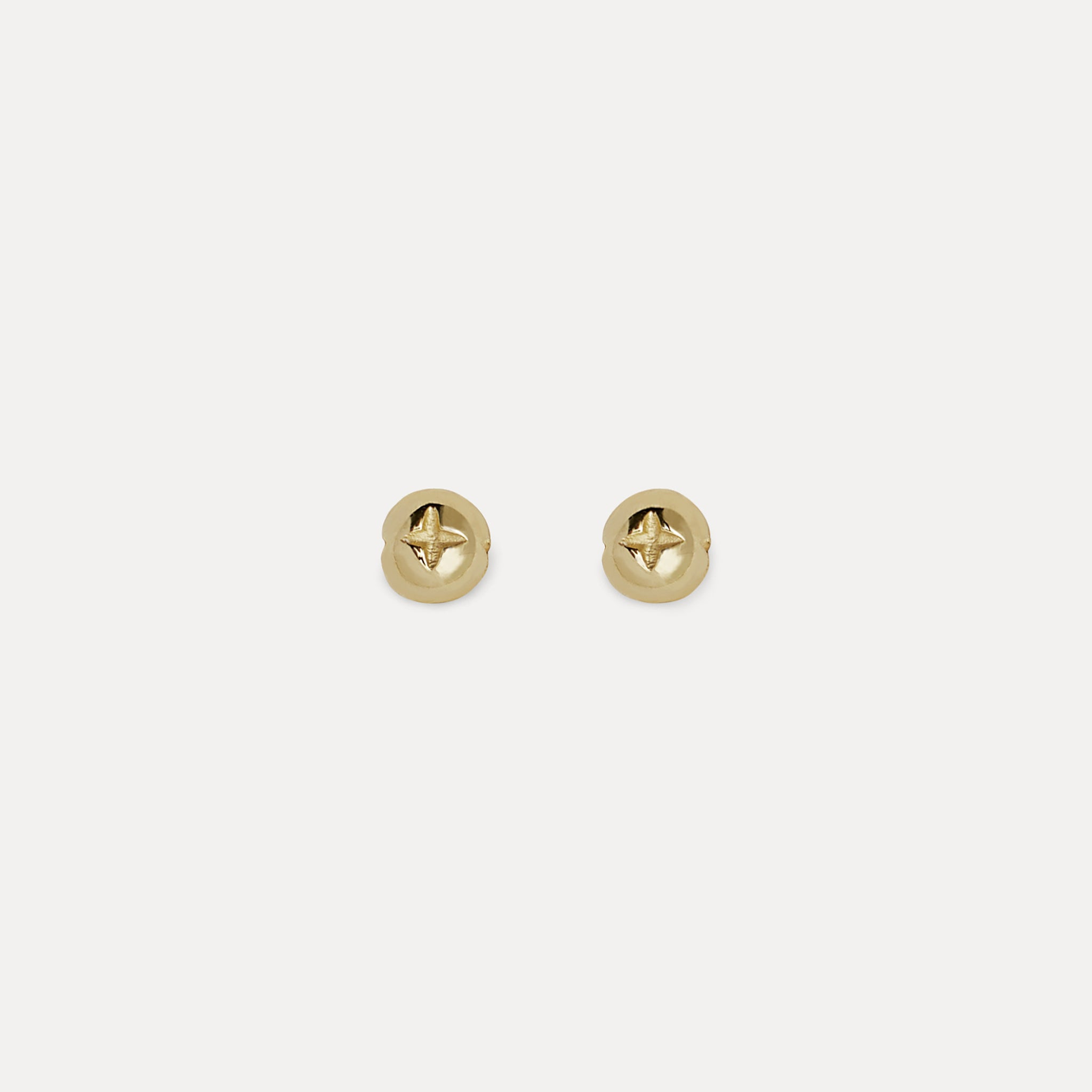 Stilnest Babe Ohrstecker 585 Gold Sternkugel 4mm