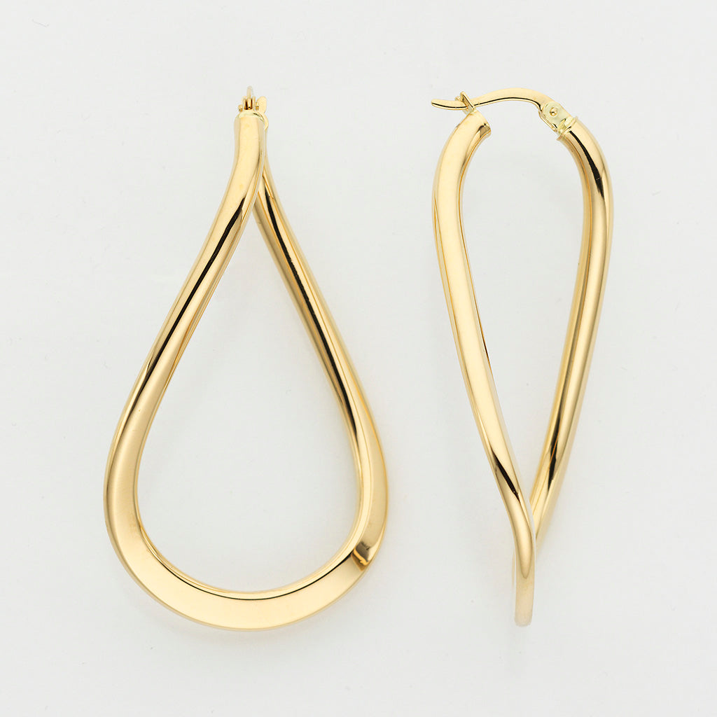 Eugen Rühle Ohrschmuck 80.3631 Creolen Tropfen 585 Gelbgold 50mm