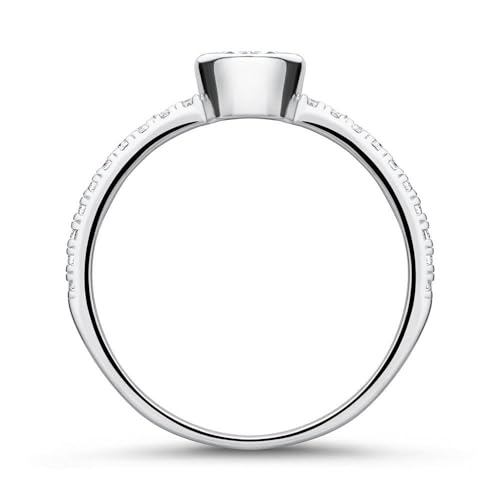 JEWLIX Verlobungsring 375 Weißgold Zirkonia Größe 48