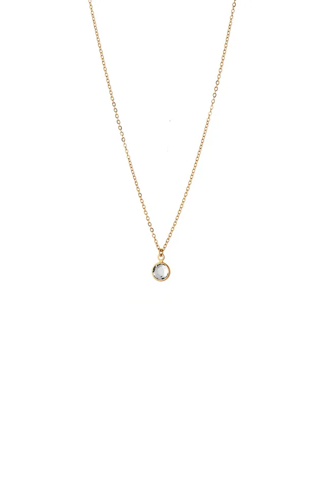 Joy by Corrine Smith April Geburtsstein Halskette Gold