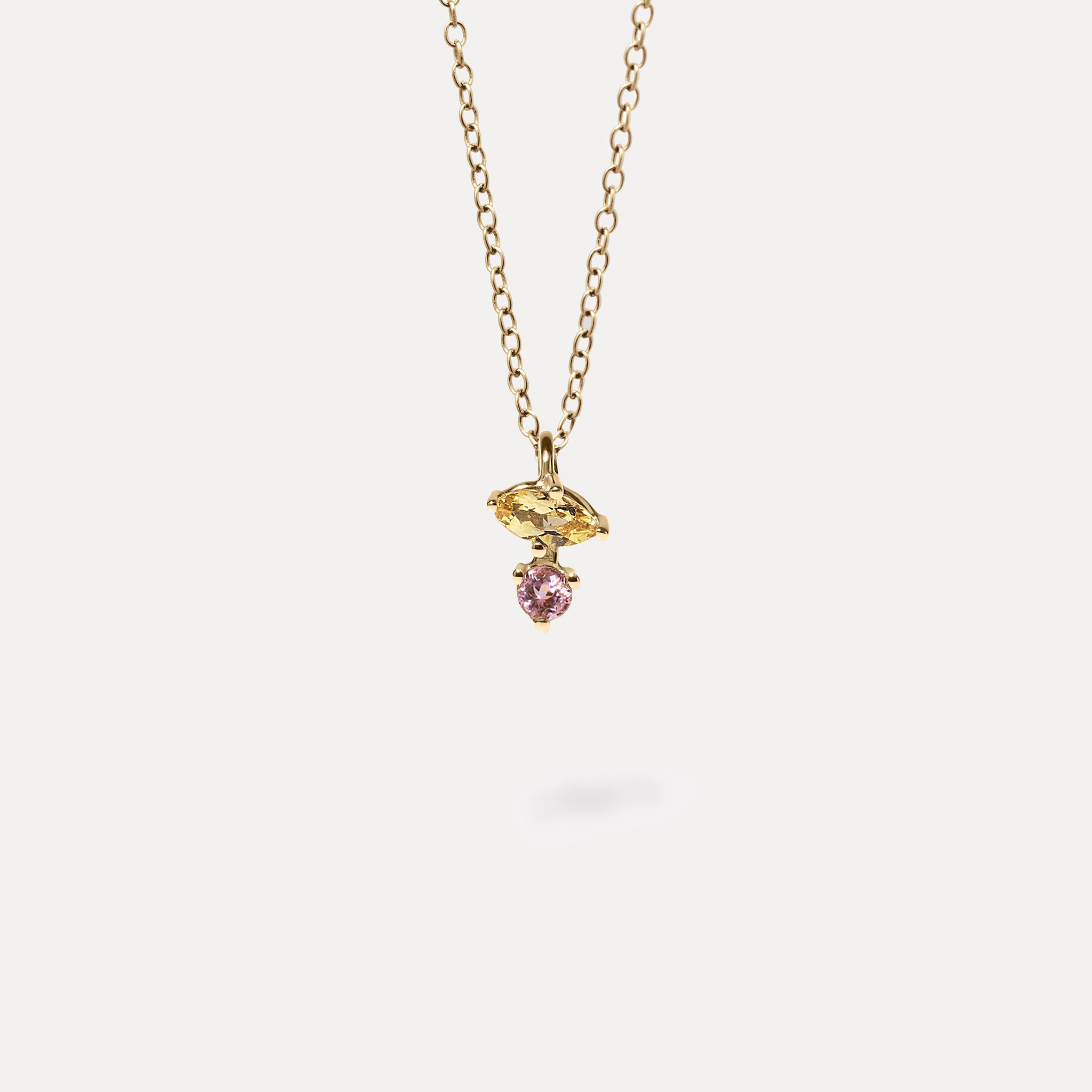 Stilnest Joy Kette Citrin Rosa Turmalin 585 Gold