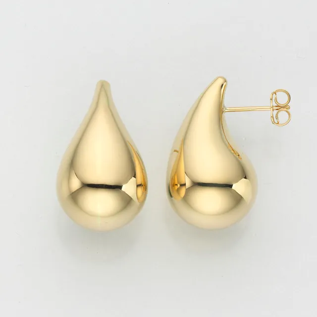 Eugen Rühle Ohrschmuck Tropfen 15,5x26mm Ohrringe 585 Gelbgold