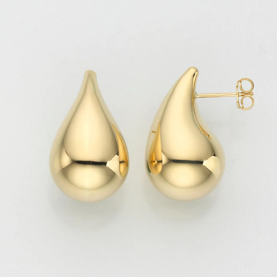 Eugen Rühle Ohrschmuck Tropfen 15,5x26mm Ohrringe 585 Gelbgold