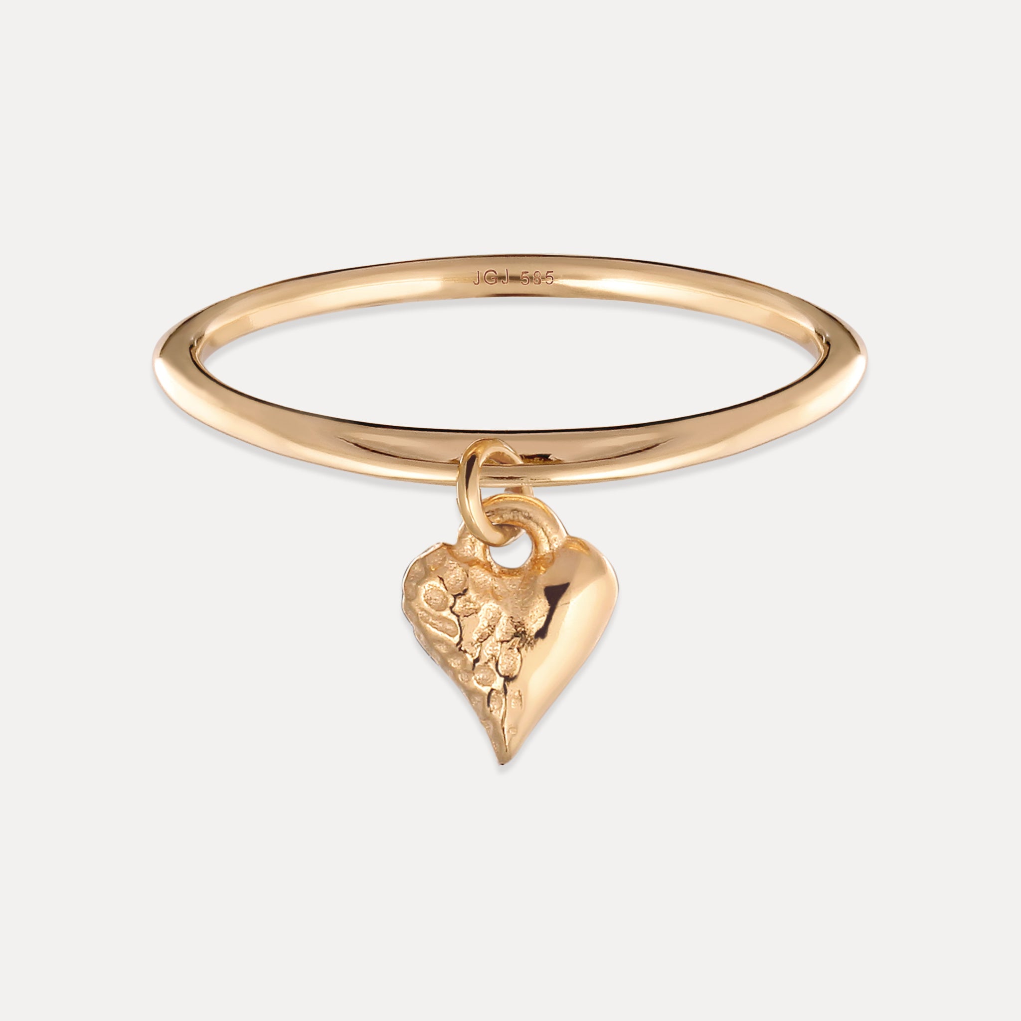 Stilnest Tiny Heart Ring 585 Gold Ring 14K Massivgold