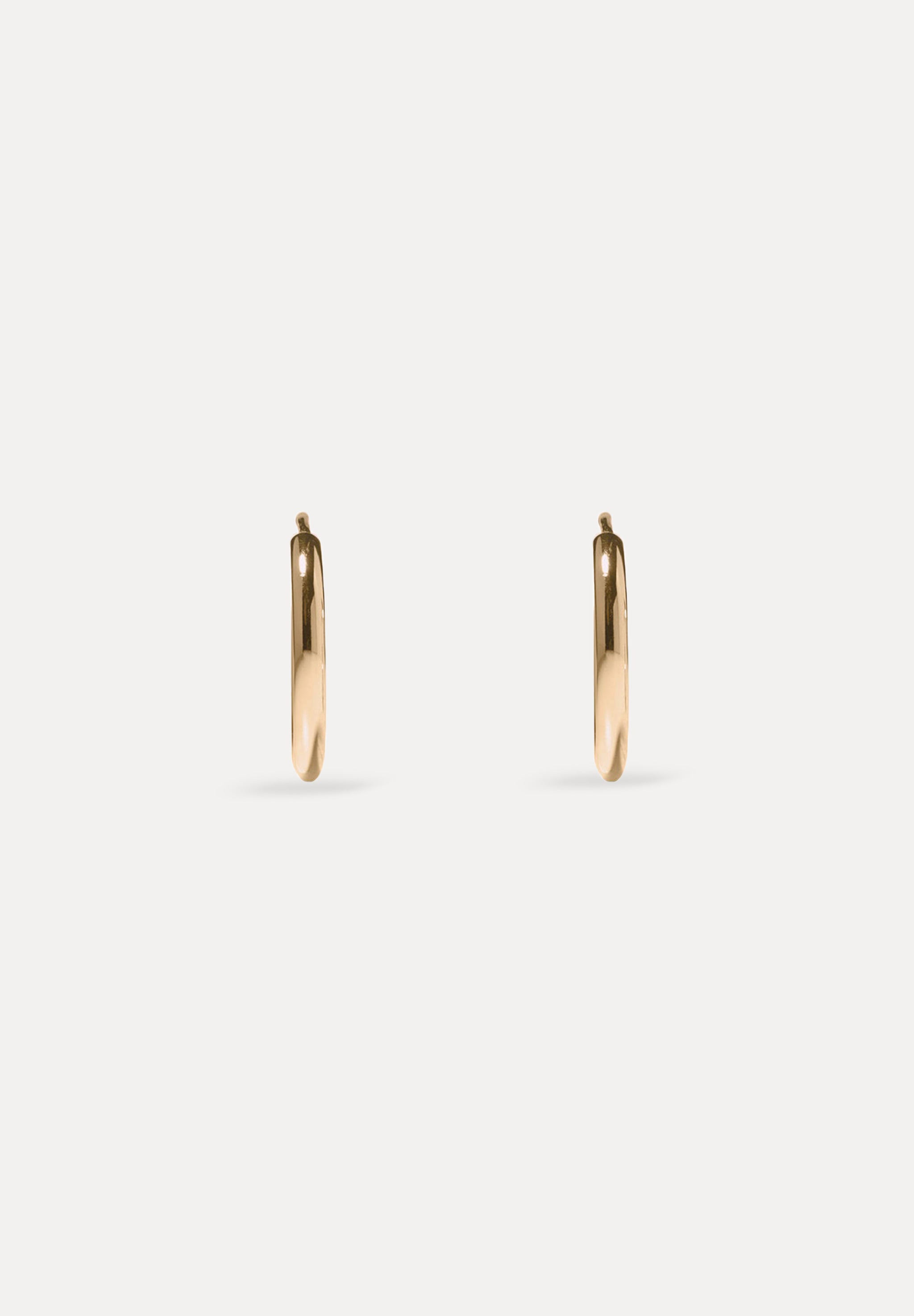Stilnest Basic Creolen 585 Gold Massivgold 13mm