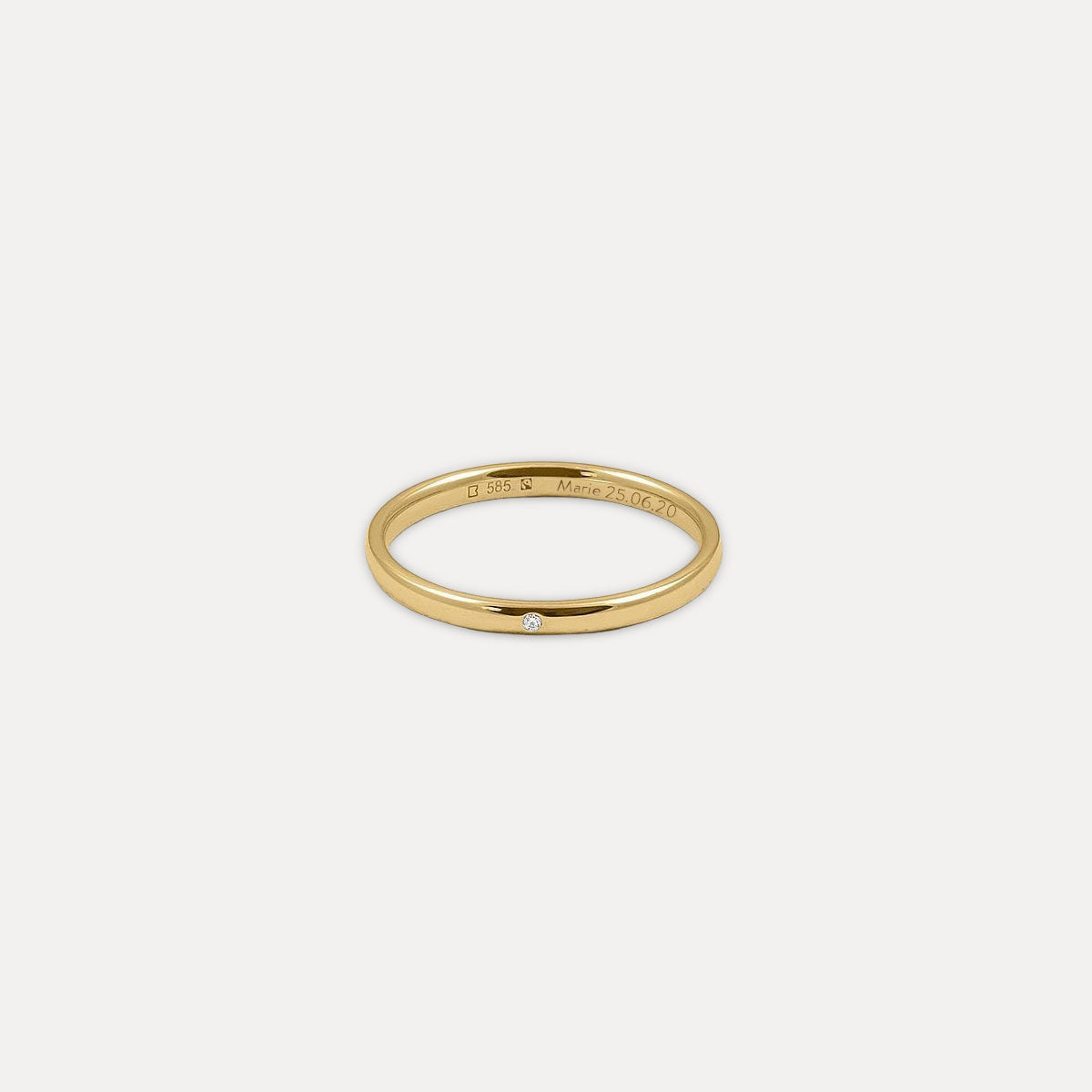 Stilnest Diamant Solo Fair Band 585 Goldring Diamant Gr.56