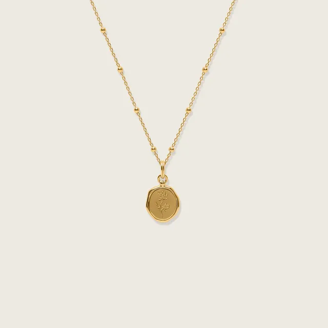 Stilnest Floral Seal Kette Gold Vermeil 45cm Panzerkette