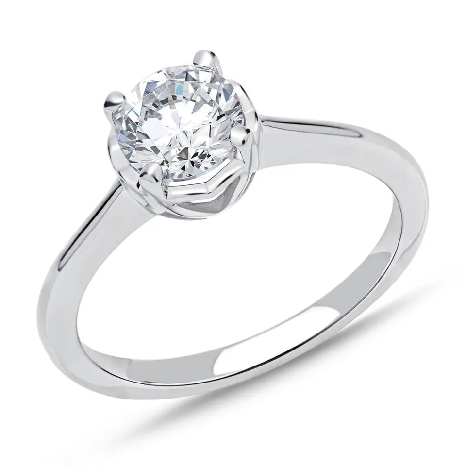 JEWLIX VR0120 Verlobungsring Silber Gr. 60mm Zirkonia