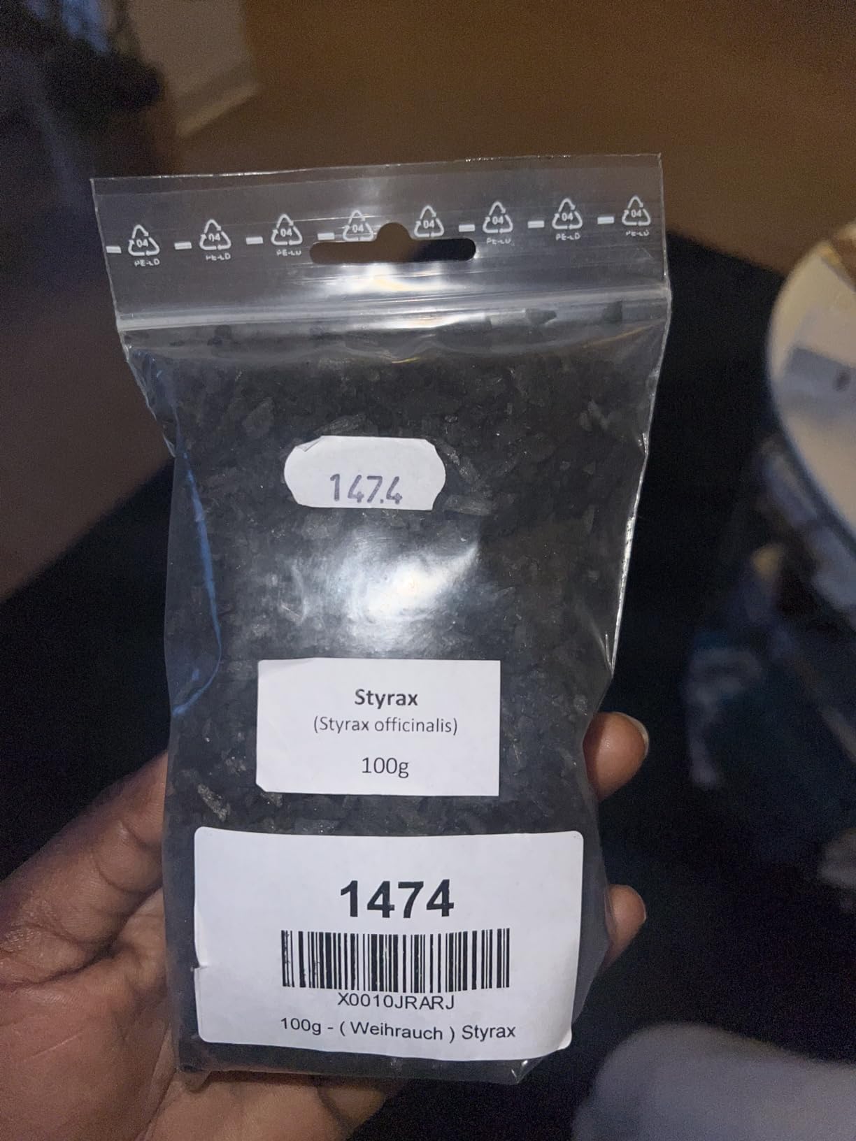 NKlaus Home Scents Styrax Räucherwerk Naturharz 100g süßlich