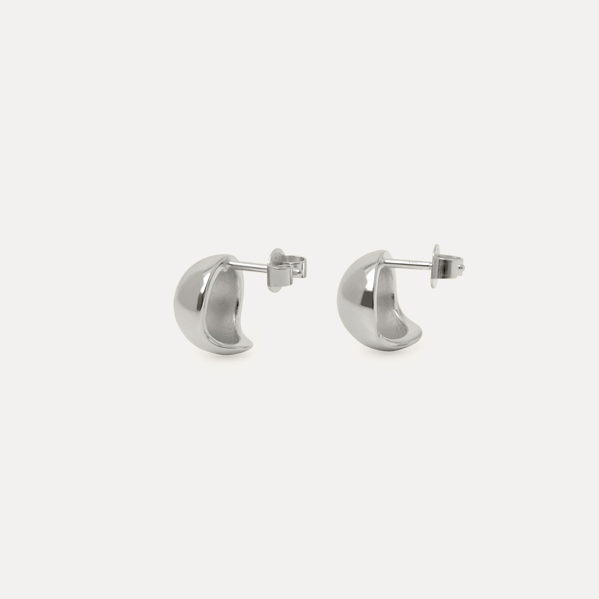Stilnest Dome Ohrstecker Ohrringe Gold Vermeil Kugel