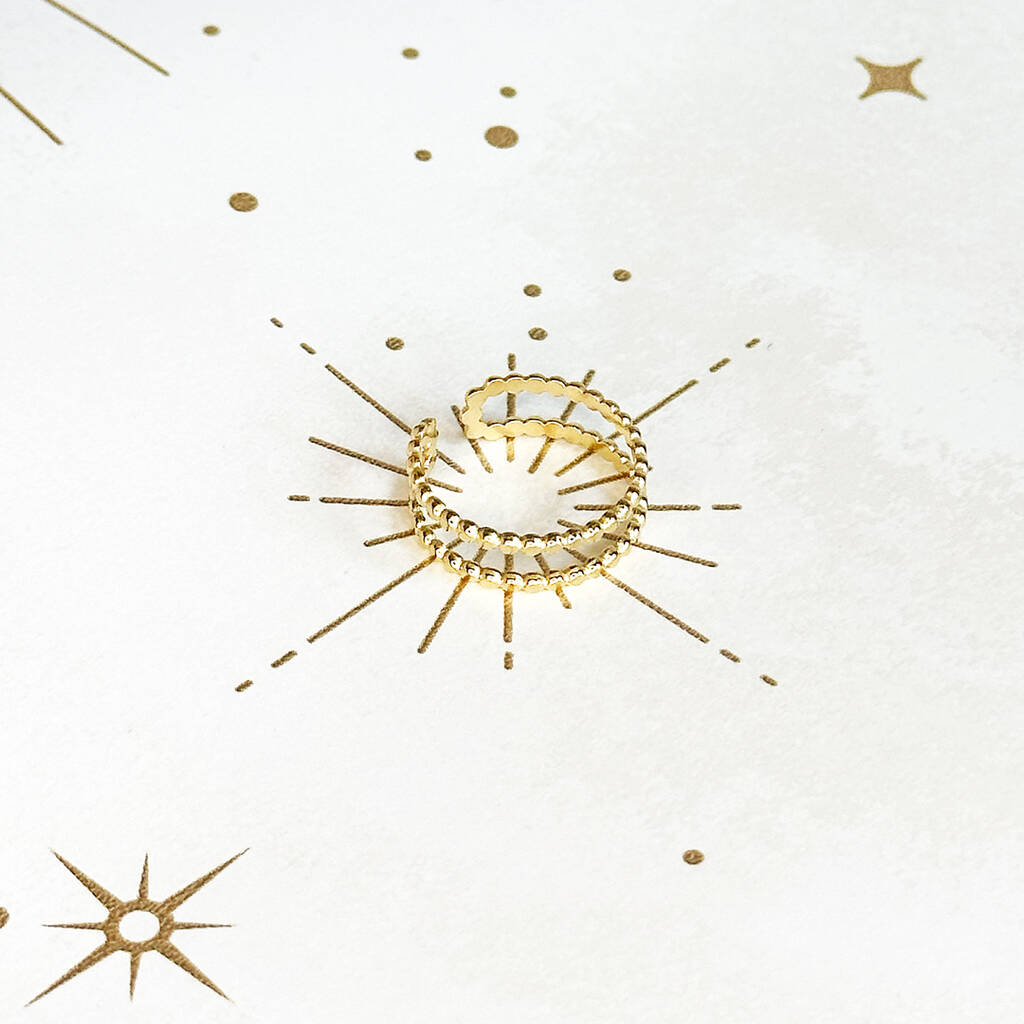 Joy by Corrine Smith Double Band Ring Gold verstellbar