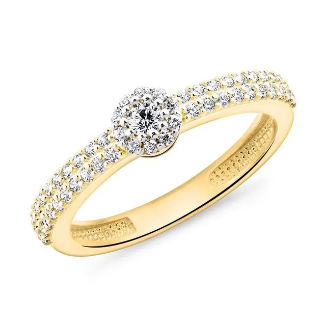 JEWLIX Verlobungsring Gold 375 56mm Zirkonia