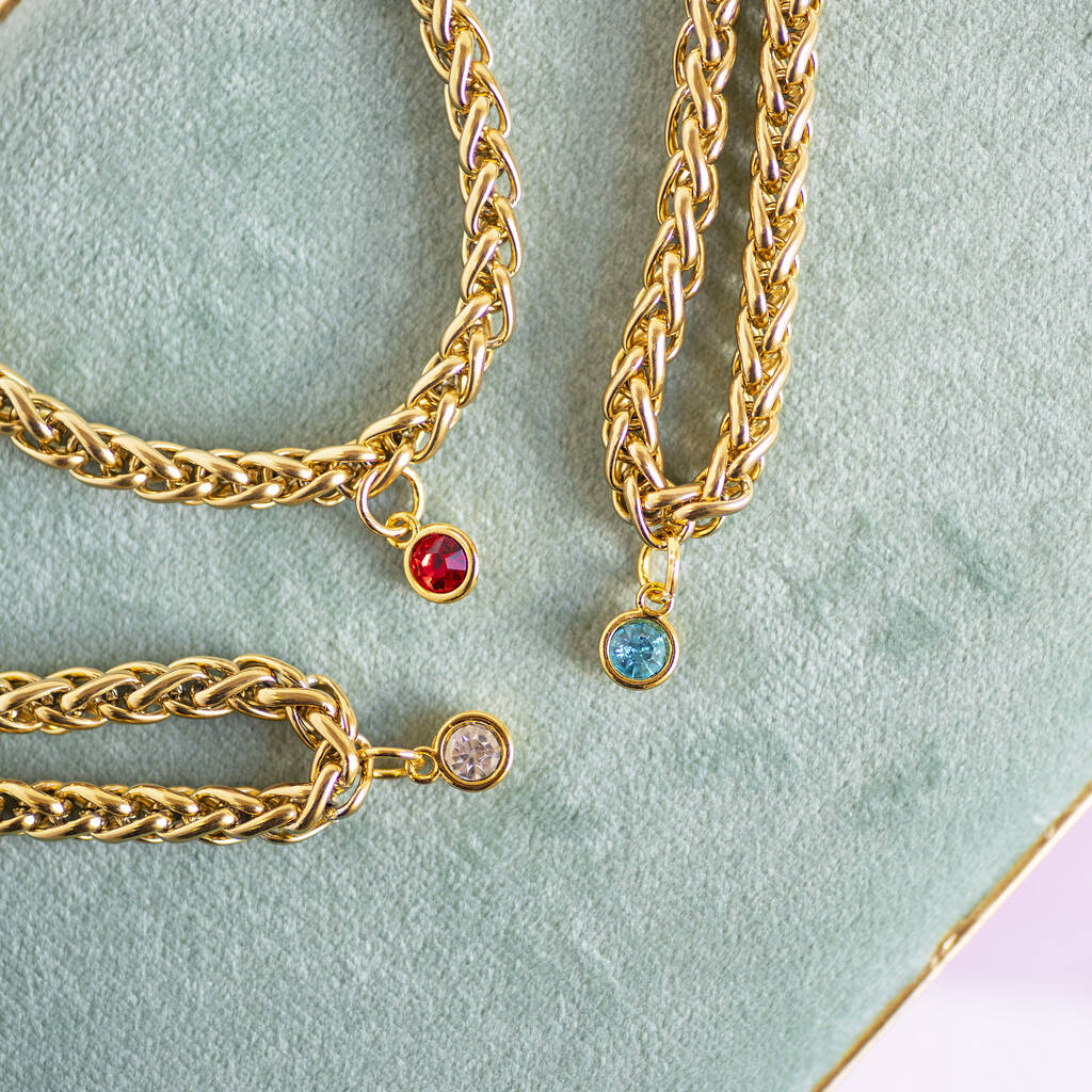 Joy by Corrine Smith Rope Chain Armband Gold Geburtsstein