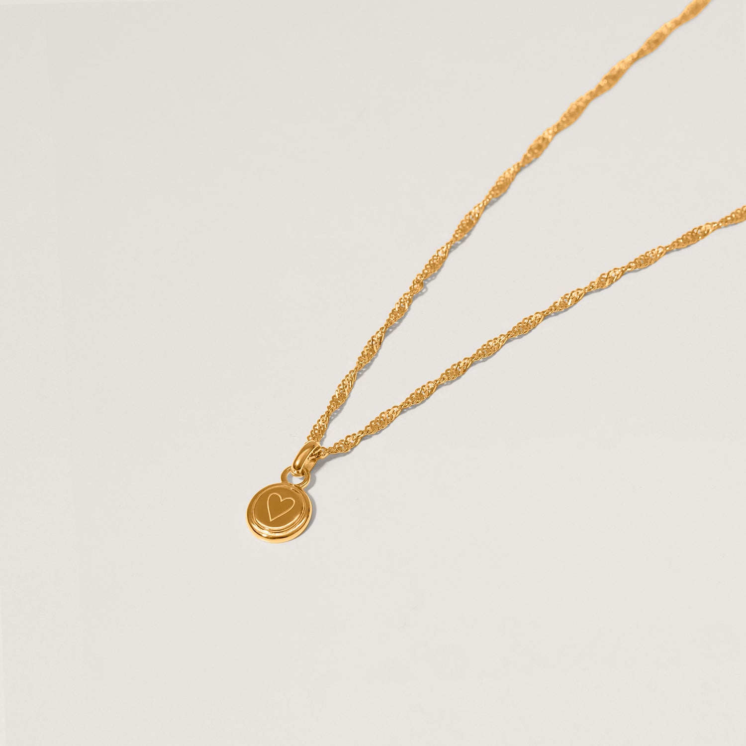 Stilnest Necklaces Emblem Kette Gold Vermeil 45cm gravierbar