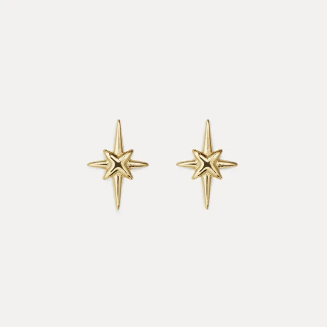 Stilnest Star Light Ohrstecker 585 Gold Stern Zart