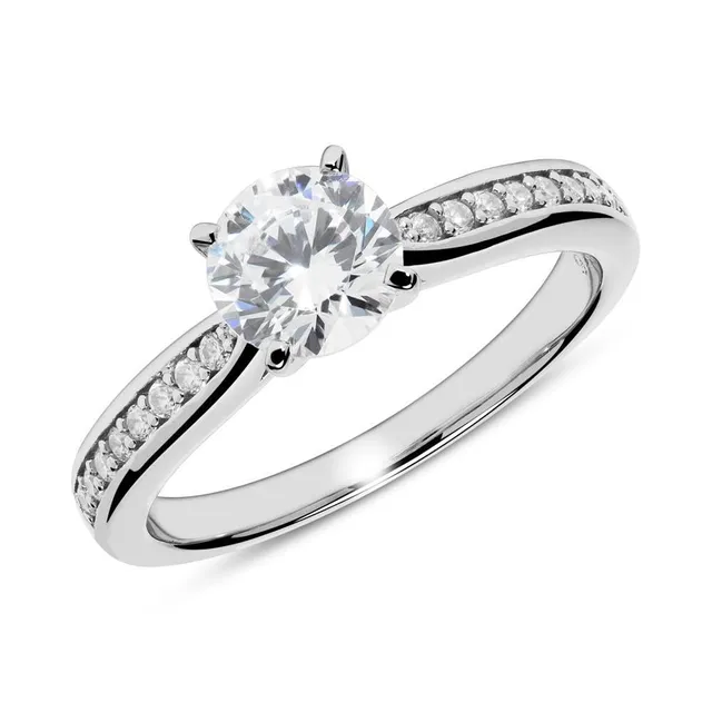 JEWLIX Verlobungsring 925 Silber Zirkonia Ring 58mm