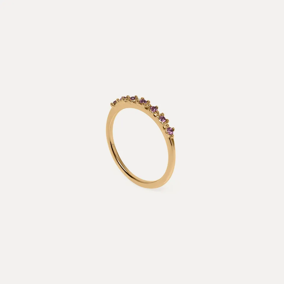 Stilnest Color Delight Ring Violett 24k Gold Vermeil 52