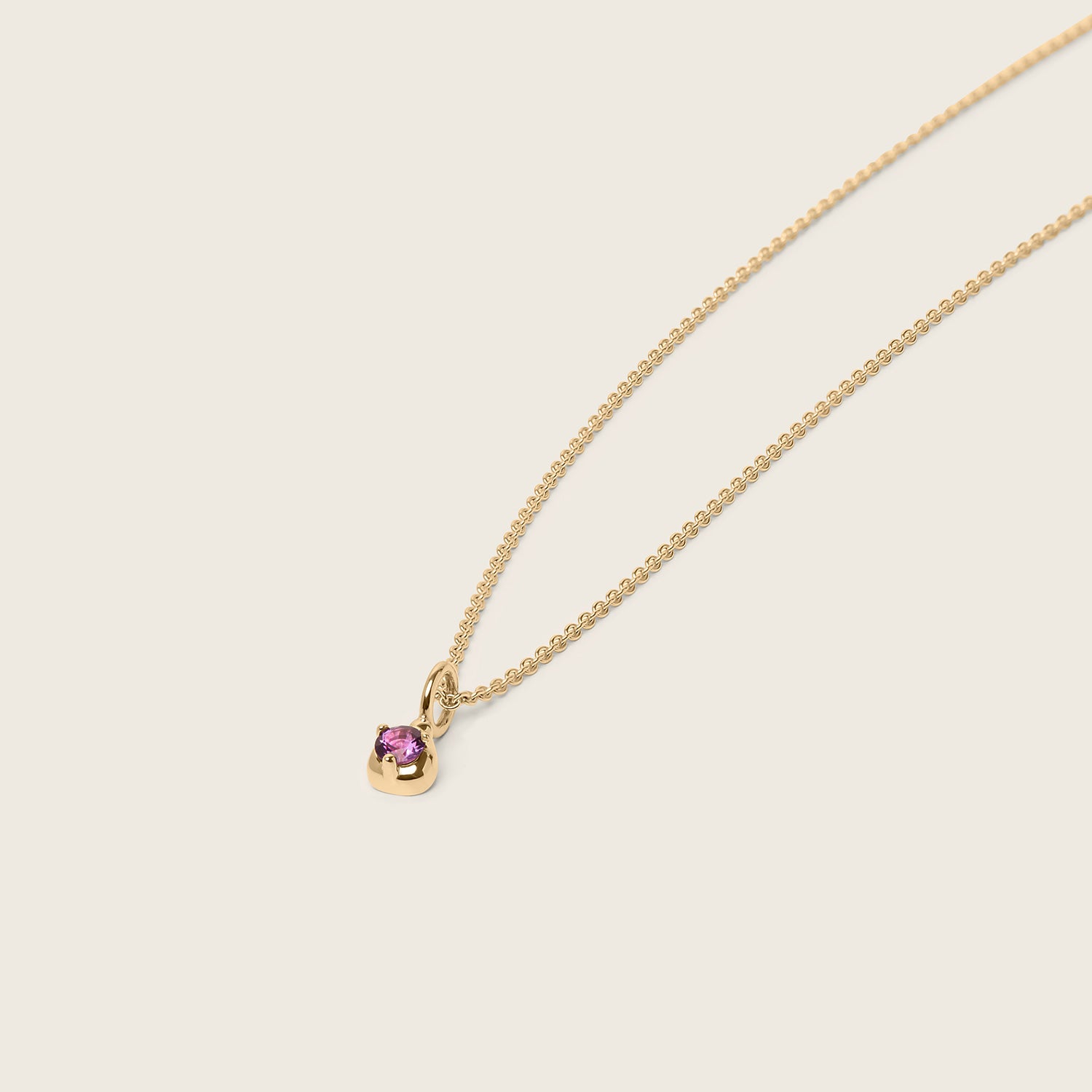 Stilnest Mini Birthstone Kette 585 Gold 45cm