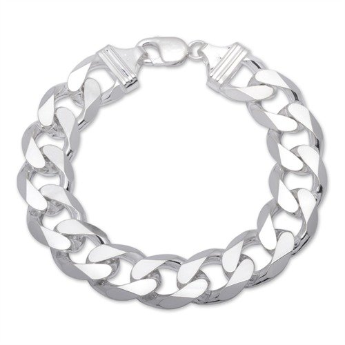 JEWLIX Panzerarmbänder PA0170 Herrenarmband 925 Silber 17mm
