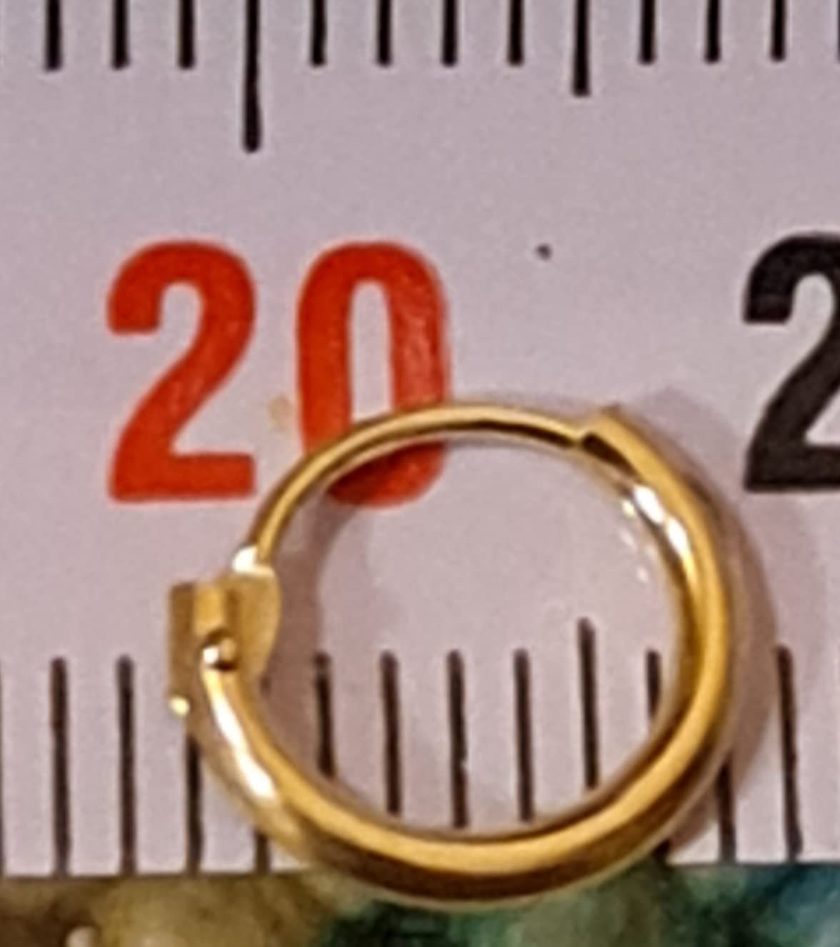 NKlaus Jewellery Klapp-Creolen Echtgold 585 Ohrringe 13mm Paar