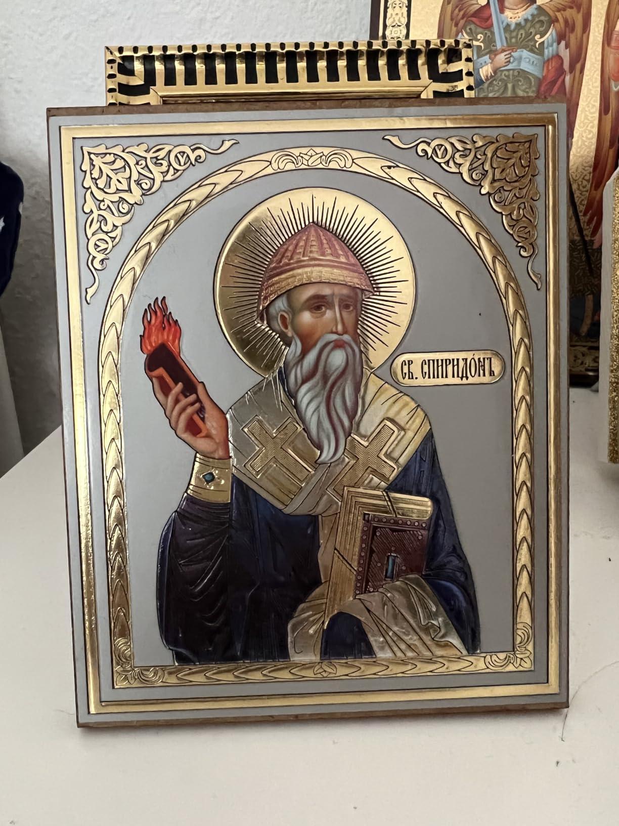 NKlaus Religious Icons Hl. Lukas Holz-Ikone 10x12cm
