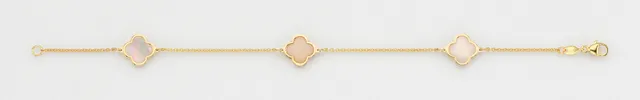Eugen Rühle Armbänder 3 Perlmutt Armband 750 Gelbgold rosé