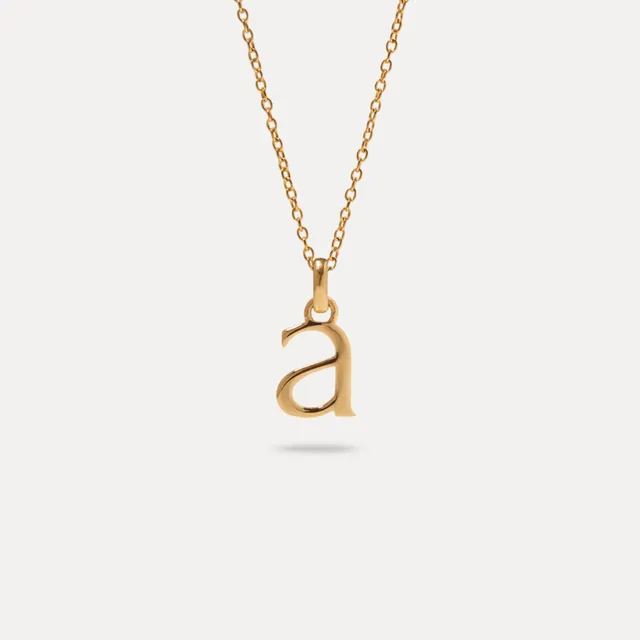 Stilnest Initial Ankerkette 24k Gold Vermeil F 45cm Halskette