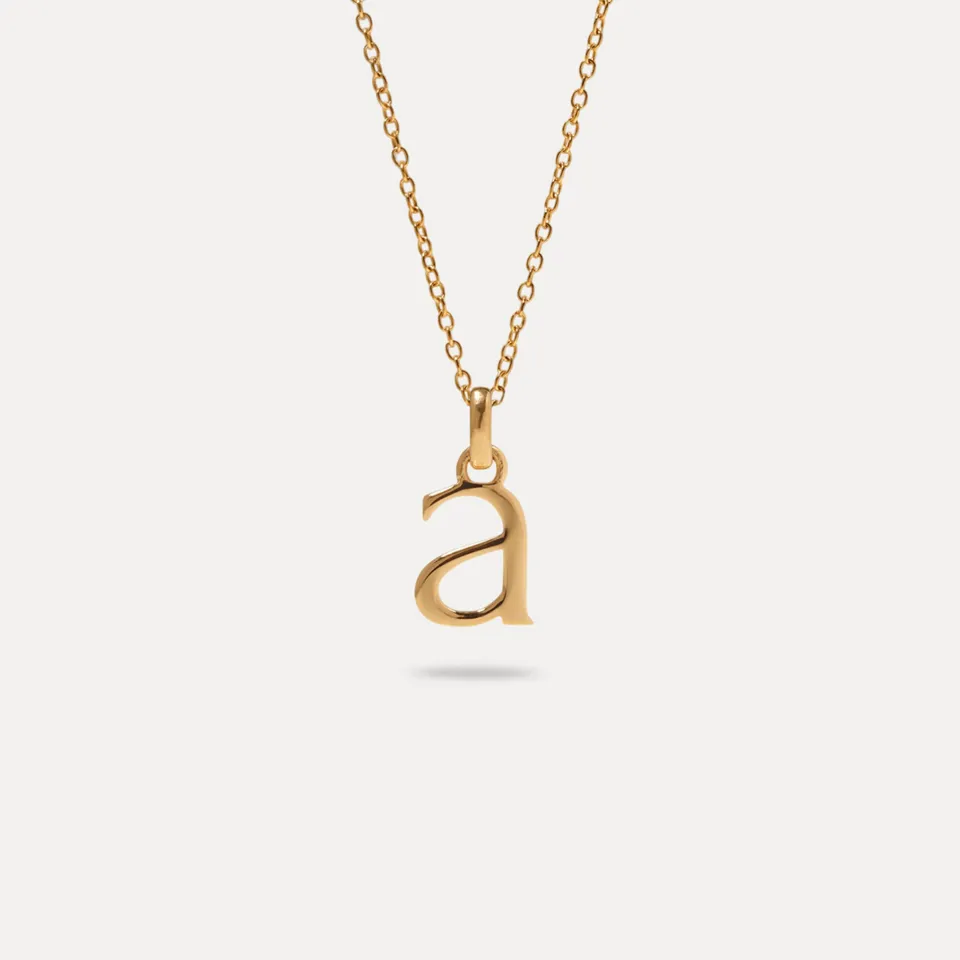 Stilnest Initial Ankerkette 24k Gold Vermeil F 45cm Halskette