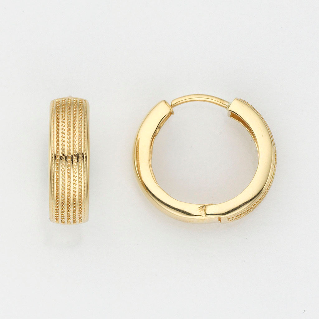 Eugen Rühle Ohrschmuck Creolen 4,4x15,7 mm Ohrringe 585 Gelbgold